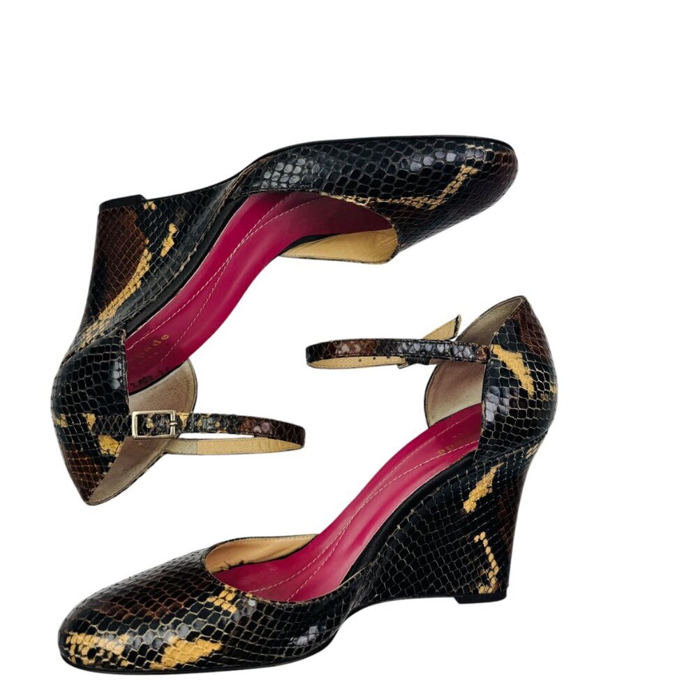 Kate Spade Python/Snakeskin Closed Toe Wedge Heels Women's Size 6 - Picture 2 of 8